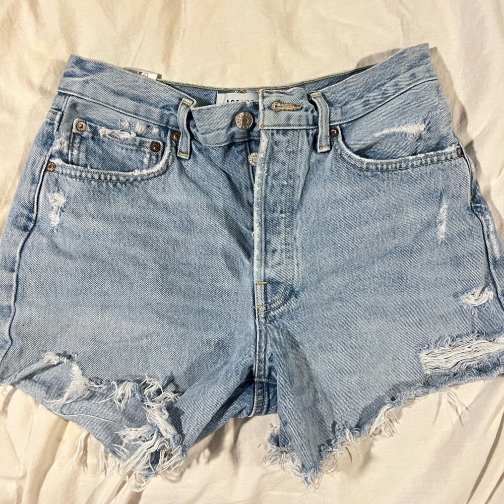 Agolde Light Blue Denim shorts